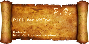 Piff Verbéna névjegykártya